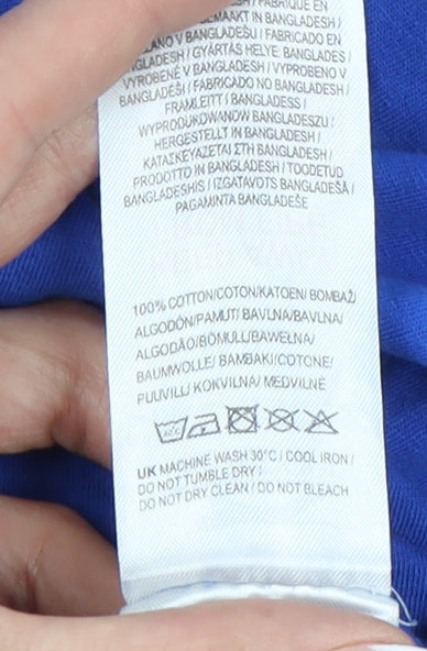 Slazenger Men's Blue Crew Neck T-Shirt - Size S