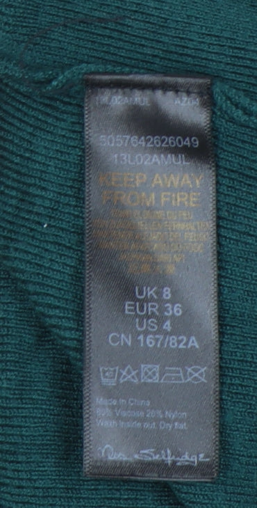 Womens UK Size 8 Miss Selfridge Green Pullover Jumper