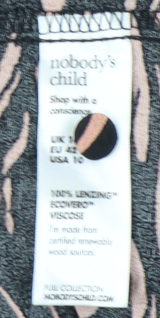 Nobody's Child Women's Black Animal Print Dress