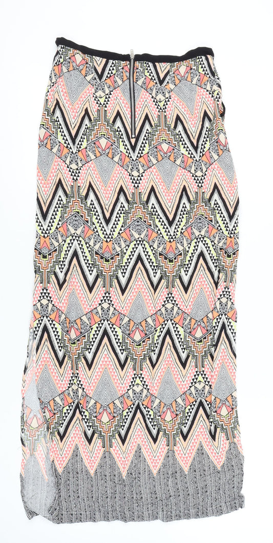 Womens UK Size 10 Warehouse Straight & Pencil Twill Skirt