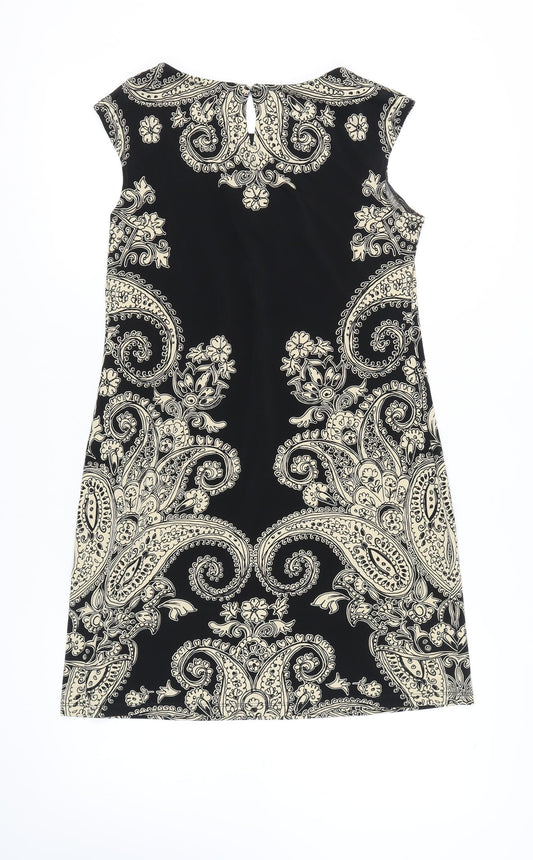 Wallis Women's Black Paisley Shift Dress Size 12