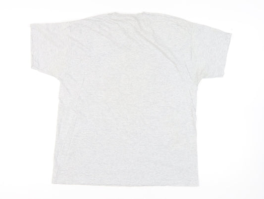 Mens UK Size L Fruit of the Loom Grey T-Shirt