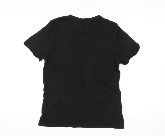 Unisex Adults UK Size M H&M Black T-Shirt