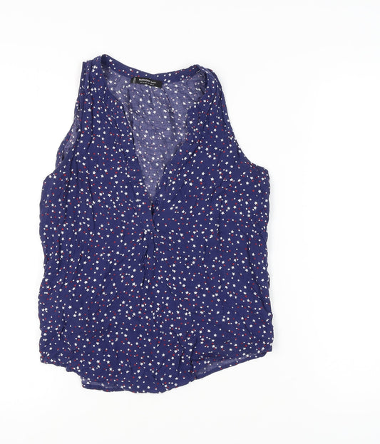 Womens UK Size S Mango Blue Blouse
