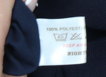 Nightingales Women's Blue A-Line Midi Skirt, Size 14