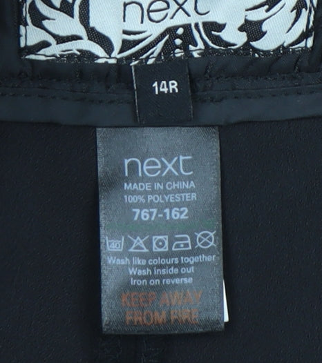 Womens UK Size 14 NEXT Regular Fit Workwear Black Trousers