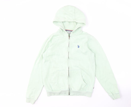 U.S. Polo Assn. Girls Green Full Zip Hoodie 14-15 Years