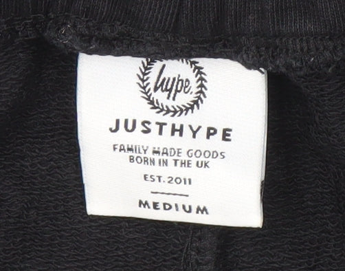 Hype Men's Black Jogger, Size M, Casual Gym Wear