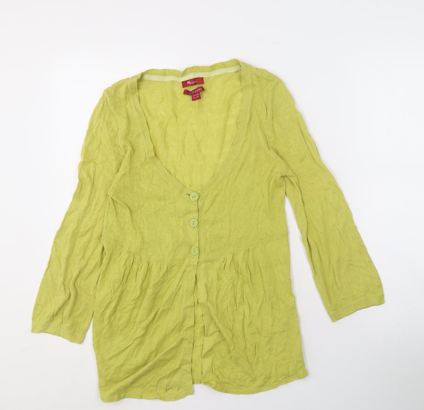 Womens UK Size M Morgan Green Cardigan Jumper