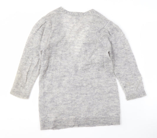 Gap Women's Grey V-Neck Cardigan, Size S