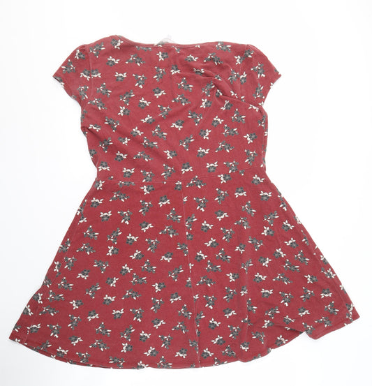 Red Herring Women's Red Floral Dress Size 16