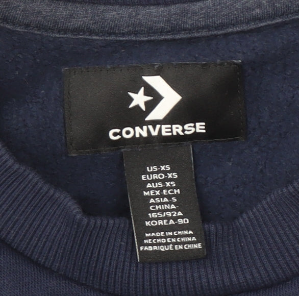 Mens UK Size XS Converse Blue Pullover Sweatshirt