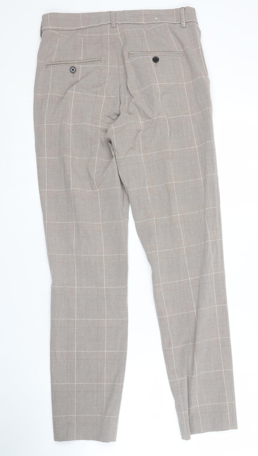 Womens UK Size 8 H&M Slim Fit Beige Trousers