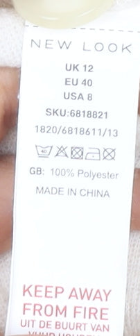 New Look Women’s Ivory Fleece Jacket Size 12