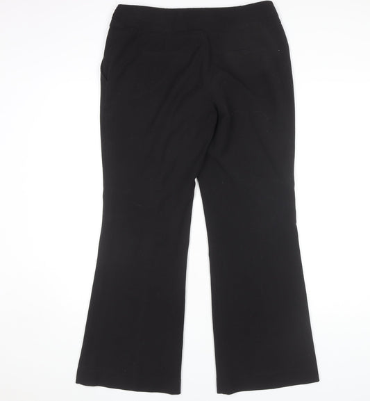 Womens UK Size 12 Wallis Regular Fit Black Trousers