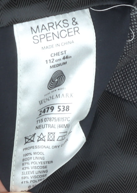 Mens UK Size 44 Marks and Spencer Regular Grey Suit Jacket