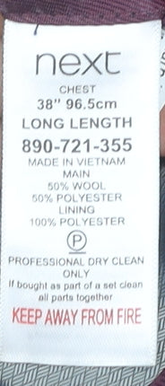 Mens UK Size 38 NEXT Blue Suit Jacket