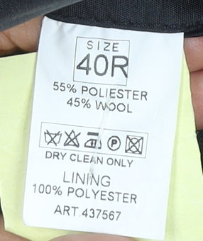 Premiere Collection Men's Black Tuxedo Blazer, Size 40, Formal Jacket