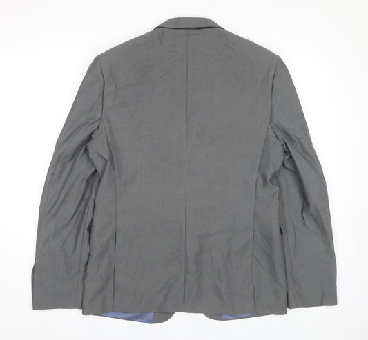 Mens UK Size 40 Burton Regular Grey Suit Jacket
