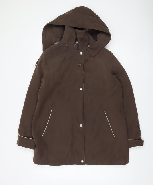 Womens UK Size S Bonmarché Brown Anorak Coat