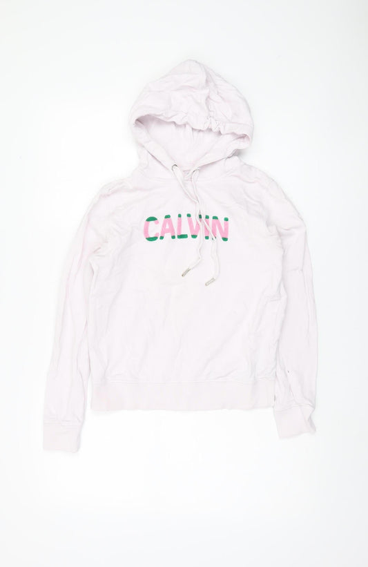 Womens UK Size XS Calvin Klein Jeans Pink Pullover Hoodie