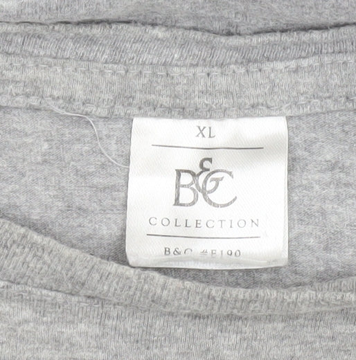 B&C Collection Men’s Grey XL Crew Neck T-Shirt