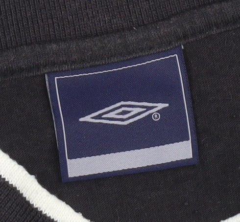 Umbro Men's XL Black V-Neck T-Shirt Cotton