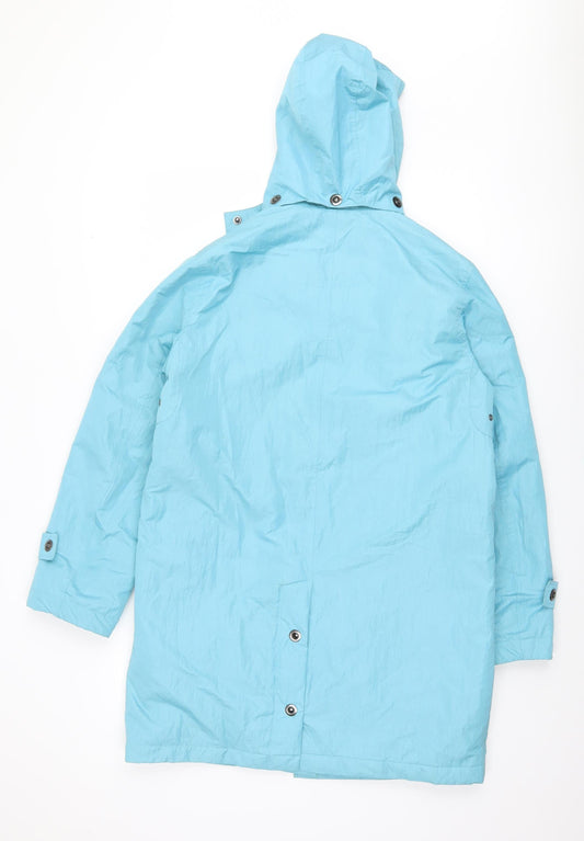 Four Seasons Women's Blue Rain Coat, Size S