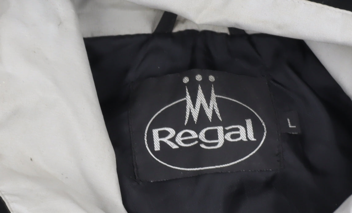 Mens UK Size L Regal Black Windbreaker Coat