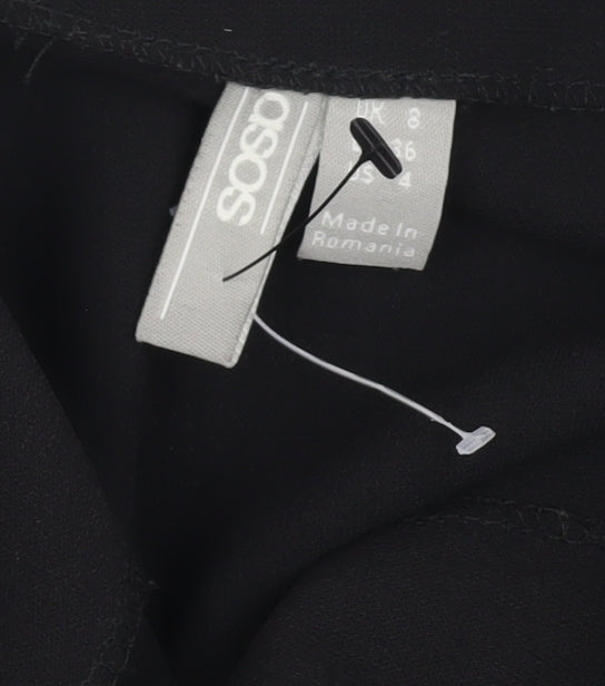 Womens UK Size 8 ASOS One-Piece Black Jumpsuit