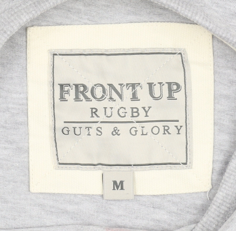 Front Up Rugby Men's Grey M Graphic Print T-Shirt