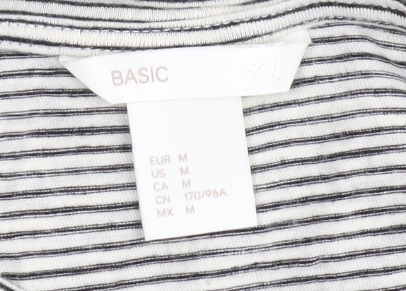 Womens UK Size 12 H&M Black Basic T-Shirt