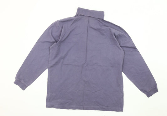 Cotton Traders Grey High Neck Long Sleeve Top, L