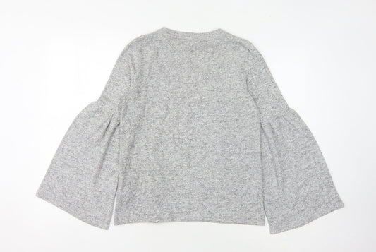 Womens UK Size S Zara Trafaluc Grey Pullover Jumper