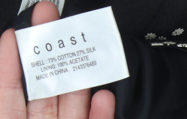 Coast Women's Black Bodycon Dress, Size 12, Beaded