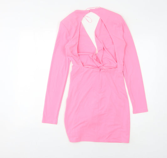 Zara Women's Pink XS Wrap Dress Party Wear