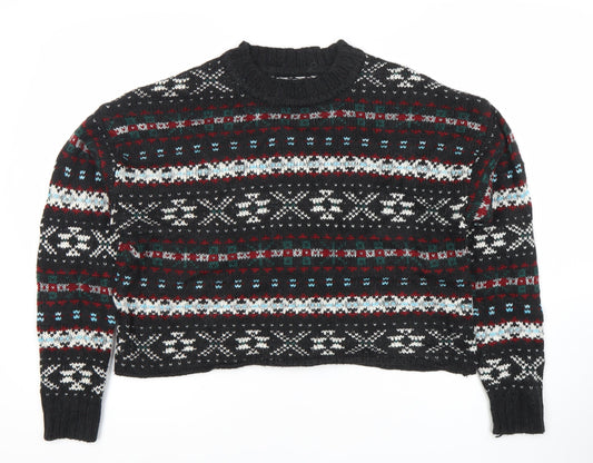 Womens UK Size 8 Pull&Bear Black Pullover Jumper