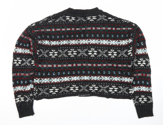 Womens UK Size 8 Pull&Bear Black Pullover Jumper