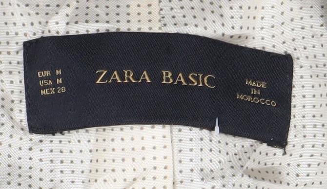 Zara Basic Women's Blue Blazer, Size 12, Regular Fit