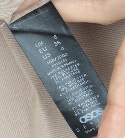 ASOS Women’s Pleated Beige Skirt - Size 8