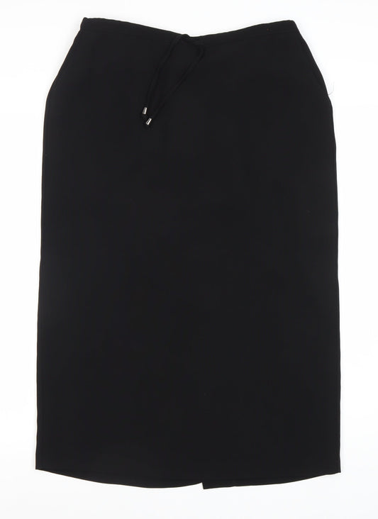BHS Women's Black Midi Pencil Skirt Size 14