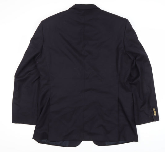 DAKS Men's Black Wool Blazer - Size 40, Formal