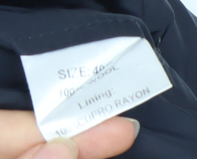 DAKS Men's Black Wool Blazer - Size 40, Formal