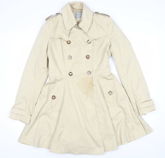 Womens UK Size 8 ASOS Beige Trench Coat