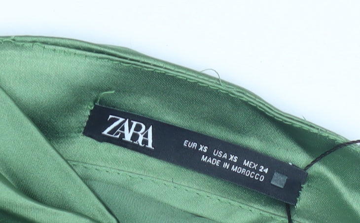 Womens UK Size XS Zara Wrap Satin Skirt