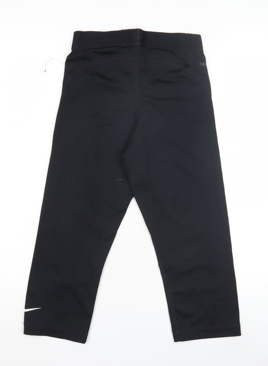 Nike Women's Black Cropped Gym Leggings S