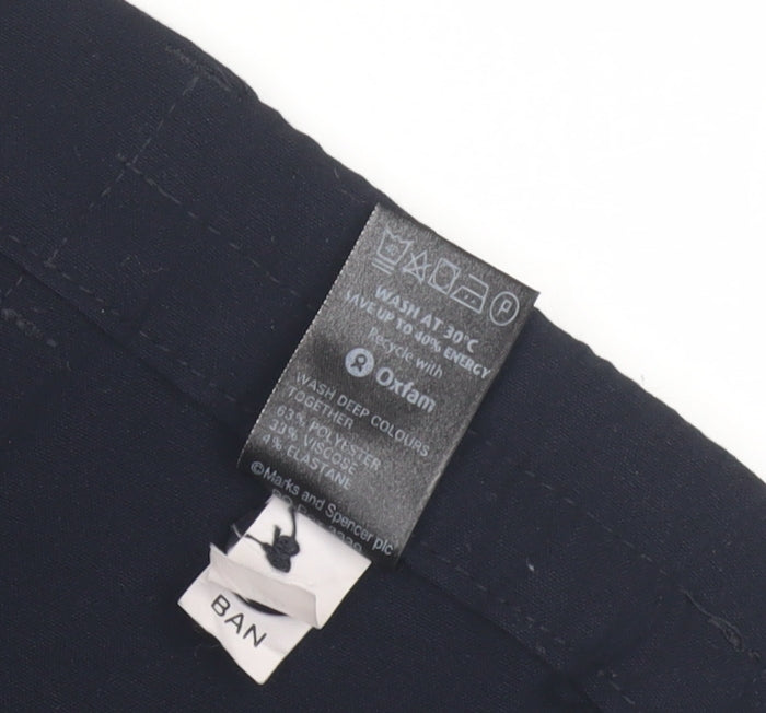 Womens UK Size 14 Marks and Spencer Regular Fit Business Casual Black Trousers