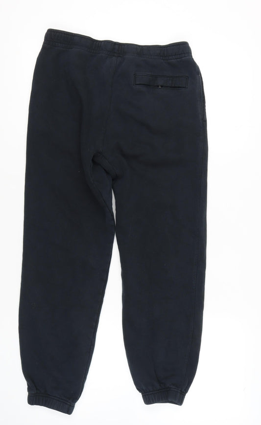 Nike Men's Black Jogger Trousers, Size M, Cotton Blend