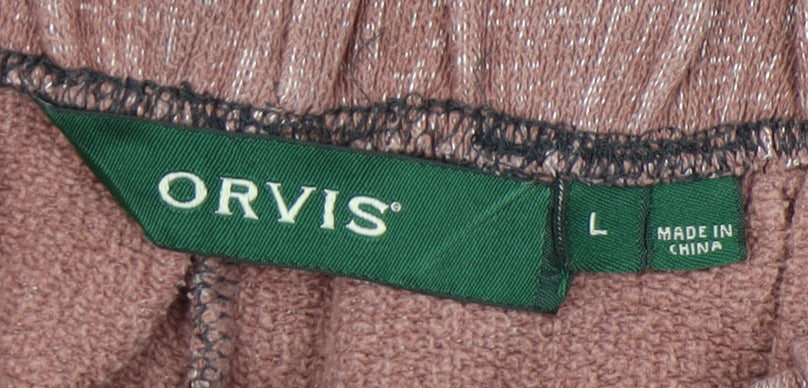 Womens UK Size L Orvis Relaxed Fit Brown Trousers