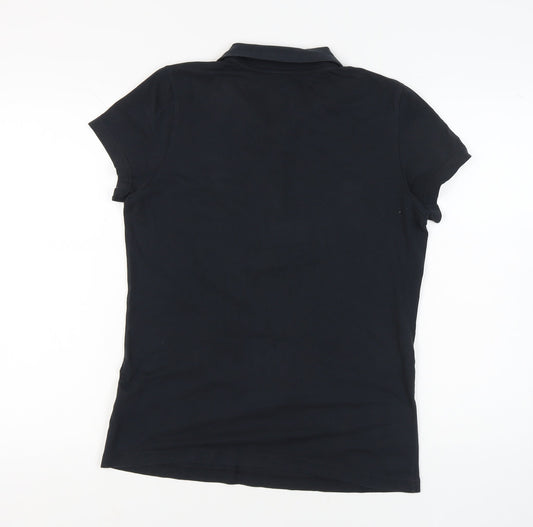 Reebok Women's Black Polo Shirt - Size L - Activewear